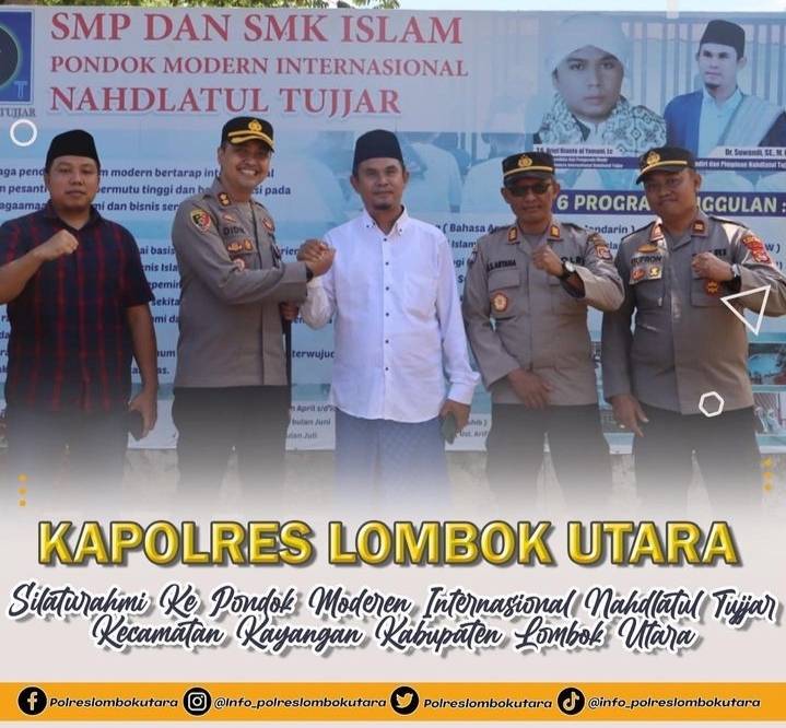 Kapolres Lombok Utara Dan Jajaran Berkunjung Ke Pondok Modern Internasional Nahdlatul Tujjar